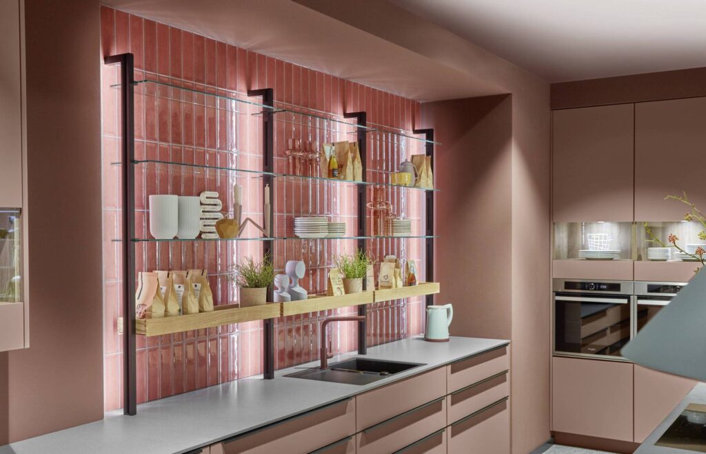 Nobilia Vibrant Feature Splashback | Square Kitchens at Ponsford, Sheffield