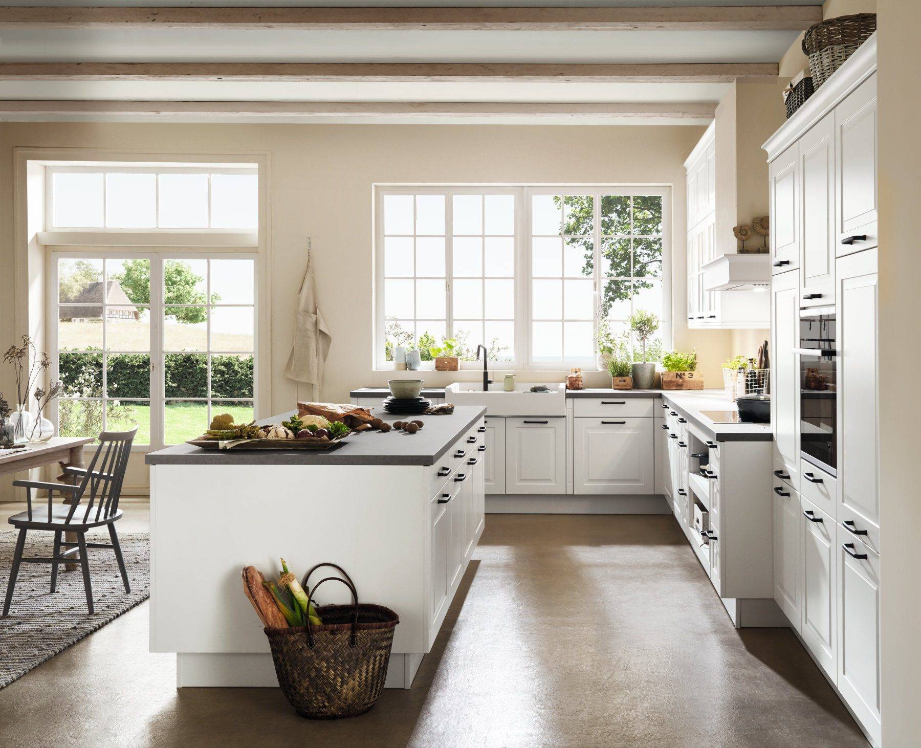 Nobilia White Shaker Kitchen With Island | Square Kitchens at Ponsford, Sheffield